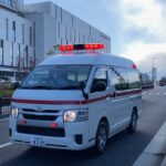 【緊急走行】国立循環器病研究センターに到着した。大和病院　トヨタハイエース救急車