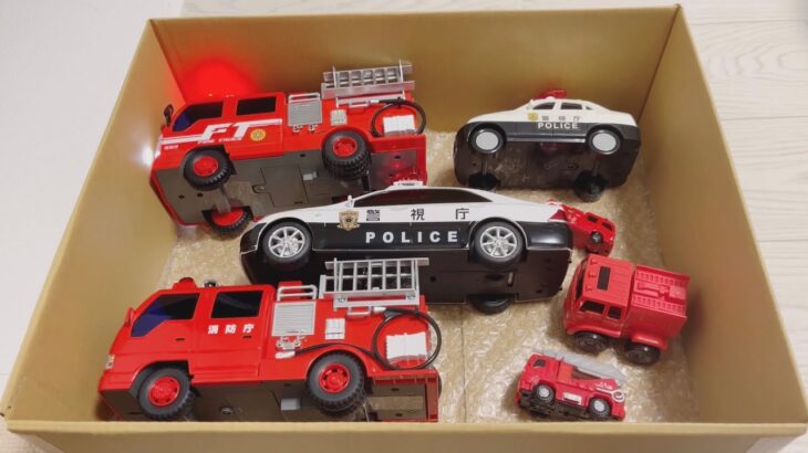 パトカー消防車ミニカー緊急走行☆坂道走るパトカー救急車☆サイレンカー出動☆Fire engine police car miniature car running test ☆