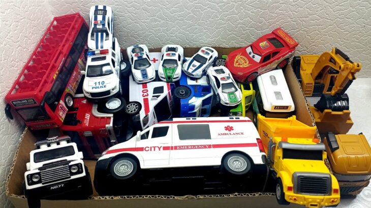 Miniature McQueen dump truck 走行テスト | “Ambulance” Minicar runs in Slope driving test mini police car