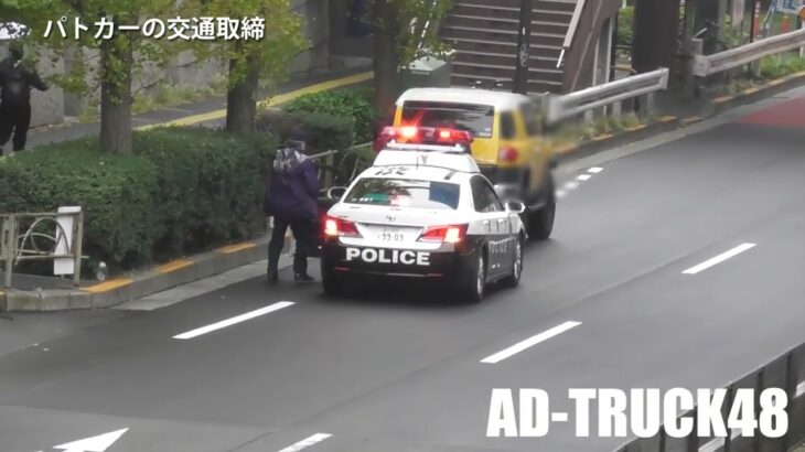 パトカーの前で、黄色い車が黄色線を車線変更した結果…緊急走行で呆気なく検挙！見逃さないよね～