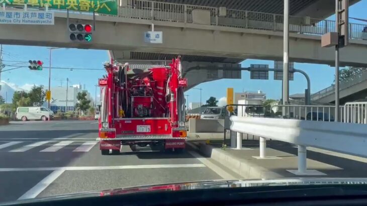 消防車の帰還シーンが格好いい件　走行動画