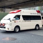 【緊急走行】新御堂筋の交差点を通過する。大阪市消防局　ハイメディック救急車
