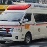 岡山市消防局 トヨタ ハイメディック救急車 緊急走行