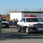 【警戒走行】茨城県警察 竜ケ崎警察署 パトロール出発式 白バイ・パトカー・事故処理車