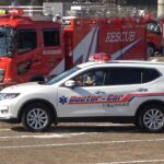 2024福山消防出初式4 交通事故救助訓練 不協和音サイレンも吹鳴 福山市民病院ドクターカー AED