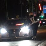 【夜のステルスレーダー】止まりきれず警察官をひきかける個人タクシー!!!ネズミ捕りで速度違反者29人を大量検挙part1!!!