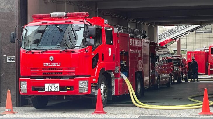 【中央区救急支援】まもなく引退し、東京消防庁から消滅する5トン水槽車がPA連携に出場！！現場にはドクターカーも出場し慌ただしく準備をする隊員！#東京消防庁 #緊急走行 #消防車 #ポンプ車