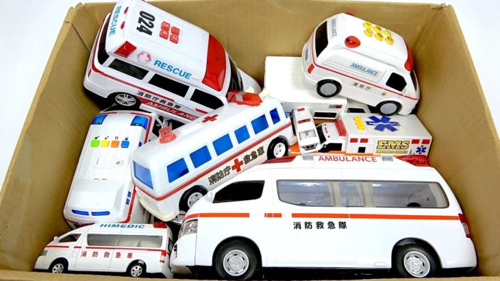 救急車のミニカーが走る！緊急走行テスト！サイレン鳴る｜A miniature ambulance car makes an emergency run on a slope