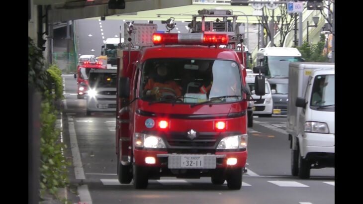 消防車緊急走行【801】大阪市消防局　中央救助＆南阪町救助【Japanese fire enjine】