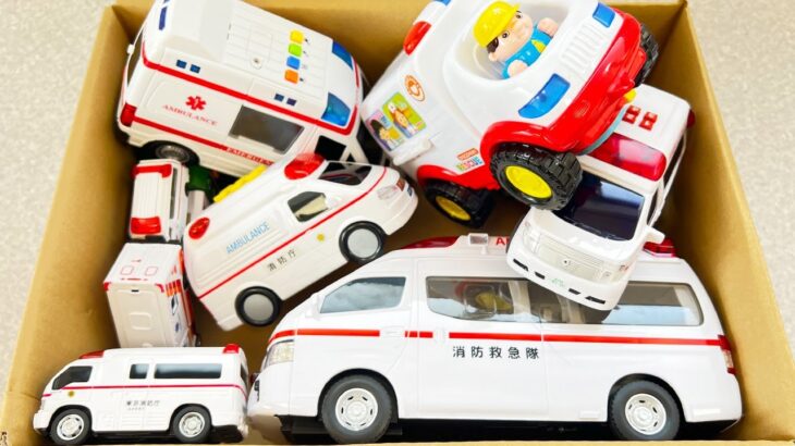 ピポピポ救急車☆ミニカー走る！緊急走行テスト。サイレン鳴る☆A miniature ambulance car runs! Emergency driving test. Siren sounds☆