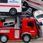 救急車のミニカー走る！緊急走行テスト。坂道走る | Police cars Fire trucks & Ambulance minicar runs Slope driving test