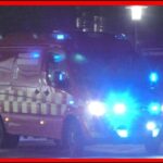 ST.GLOSTRUP (M111+FE11) ABA INDUSTRI brandbil i udrykning Feuerwehr auf Einsatzfahrt 緊急走行 消防車