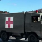 被災地を緊急走行する自衛隊の救急車 #能登半島地震