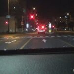 高知県警クラウンパトカー真夜中の高知市内を緊急走行