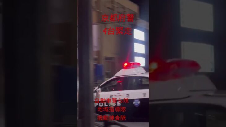 動画は近日公開予定です                                    京都府警 事件が発生  パトカー4台があらゆる所へ緊急走行