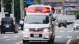 【まだ現役。エルグランド！】野田市消防本部(中央救急1) 救急車(日産) パラメディック　緊急走行シーン！