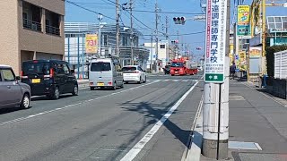 毎週投稿スタート最初の動画。(緊急走行)レア！磐田市消防本部資機材運搬車他2台が現場へ急ぐ。