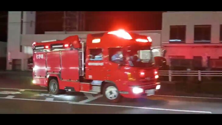 (緊急走行)磐田市消防本部　PA連携出動　以前とは違い右から出動！。