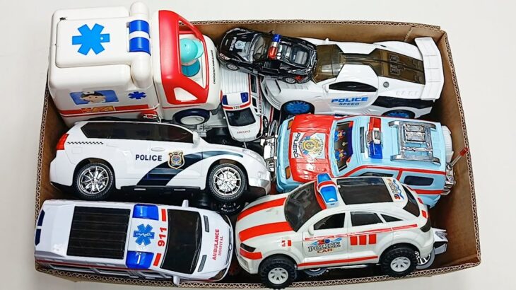 救急車のミニカー走る！ 緊急走行テスト。🚓 Police Car , 🚑 Ambulance Car , 🚒 Fire Truck etc. road with the horn । Part-18