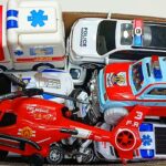 救急車のミニカー走る！ 緊急走行テスト。🚓 Police Car , 🚑 Ambulance Car , 🚒 Fire Truck etc. road with the horn । Part-28
