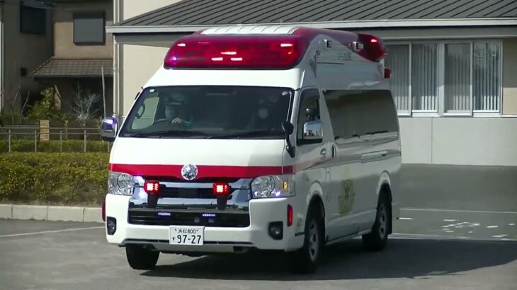 緊急走行浜松市消防局 西消防署 大平台出張所   高規格救急車 大平台救急隊
