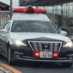 緊急走行！緊走する茨城県警察のパトカー