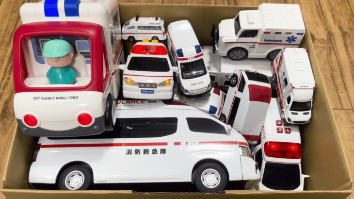 救急車のミニカー達を緊急走行テスト！サイレン鳴らして走る⭐︎Emergency driving test of ambulance minicars! Driving with siren on ⭐︎