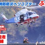 [低空&短距離ホイスト吊り上げ] 福島県消防防災ヘリコプター “ふくしま” 津波漂流者救助訓練 JA07AR 令和5年度緊急消防援助隊北海道東北ブロック合同訓練 2023.11.19