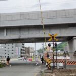 JR松山駅高架化工事進捗状況 2024年(令和6年)5月下旬(消防車の緊急走行有り)