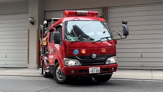 自火報鳴動！緊急出動する新町ST小隊#大阪市消防局 #消防車 #緊急走行