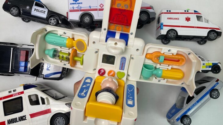 おもちゃの救急車や消防車が坂道緊急走行！各車両紹介します | Toy Ambulances Race Down the Hill! Introducing Each Vehicle