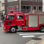 名古屋駅　名古屋市消防局　消防車緊急走行