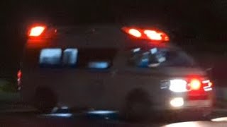 トヨタ ハイメディック救急車 夜間23時の緊急走行