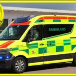 ÄNGELHOLM AMBULANS (9350) region skåne i utryckning rettungsdienst auf Einsatzfahrt 緊急走行 救急車