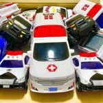 救急車とパトカーのミニカー坂道走る。緊急走行テスト☆Ambulance miniature car hill running. Emergency running test.