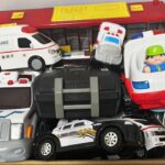 パトカー・救急車・ミニカーがスクールバスと緊急走行！Police Cars Ambulance Minicar Runs in an Emergency with School Bus !