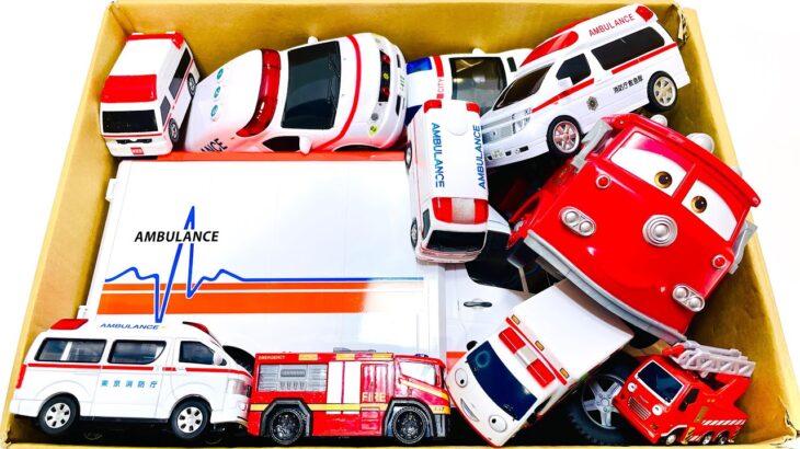 おもちゃ☆救急車ミニカー走る☆緊急走行テスト☆坂道走る｜ Toy Ambulance miniature car runs! Emergensy driving test