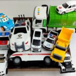 『 police☆消防車★パトカー☆バス』などのミニカーが坂道走行します☆dump truck ☆緊急車両のサイレン音