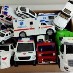 『 police☆消防車★パトカー☆バス』などのミニカーが坂道走行します☆dump truck ☆緊急車両のサイレン音