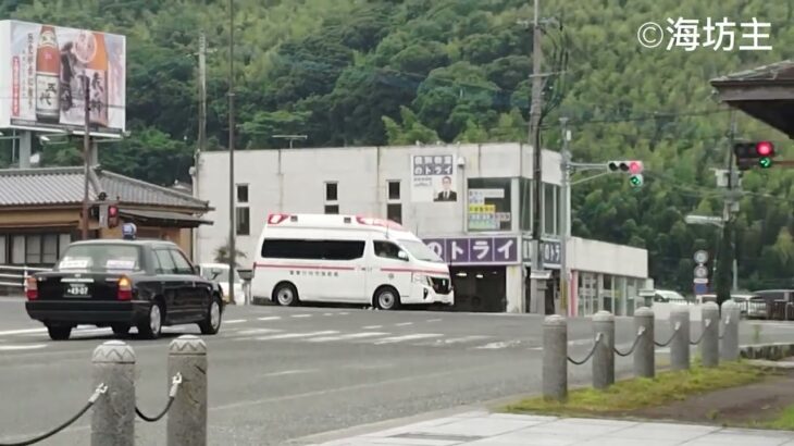 【緊急走行】救急出動‼ 市街地の交差点に進入する南部救急２０１