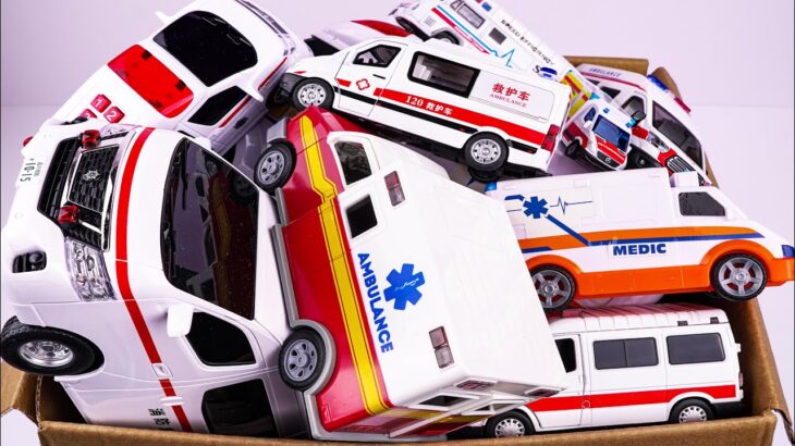 救急車のミニカー走る。坂道走行！緊急走行テスト。サイレンあり！Ambulance miniature car run! Emergency running test. With siren