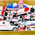 はたらくくるま！救急車のミニカーが走る🚑サイレンありで坂道走行！緊急走行｜Ambulance minicar runs in an emergency with sirens!