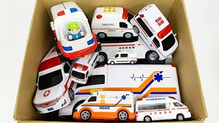 救急車（ミニカー）たちが坂道走るよ！緊急走行テスト！サイレン鳴る☆Ambulance minicar runs on a slope! Emergency driving test.