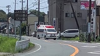 【救急車緊急走行】猛暑日の昼間に救急入電！サイレン響かせ駆け抜ける！