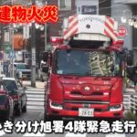 【火災指令】渋滞と踏切に阻まれながらはしご車緊急走行！ 横浜市消防局 相模原市消防局