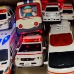 救急車のミニカーが走る！坂道を緊急走行テスト！☆ A miniature ambulance car runs! Emergency driving test on a slope!