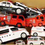 救急車パトカー消防車のミニカーが走る！坂道で緊急走行テスト☆ Ambulance Police car Fire truck minicars run! Slope drive test