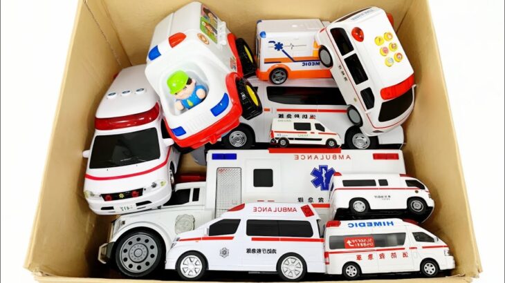 救急車のミニカー走る☆緊急走行テスト。坂道走行！Ambulance minicar runs! Emergency driving test! Slope driving