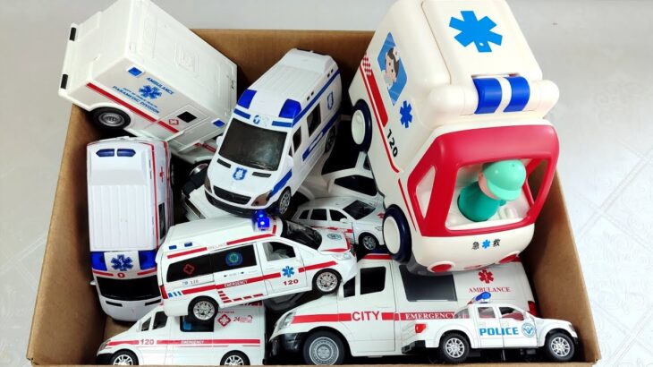 救急車パトカー消防車をチェック! 坂道を緊急走行するよ! Check out ambulance policecar bump truck! run on the slope.