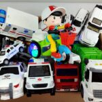 『 police☆消防車★パトカー☆バス』などのミニカーが坂道走行します☆dump truck ☆緊急車両のサイレン音